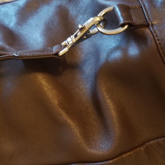 CK Calvin Klein brown Real leather duffle bucket backpack bag - Picture 8 of 14